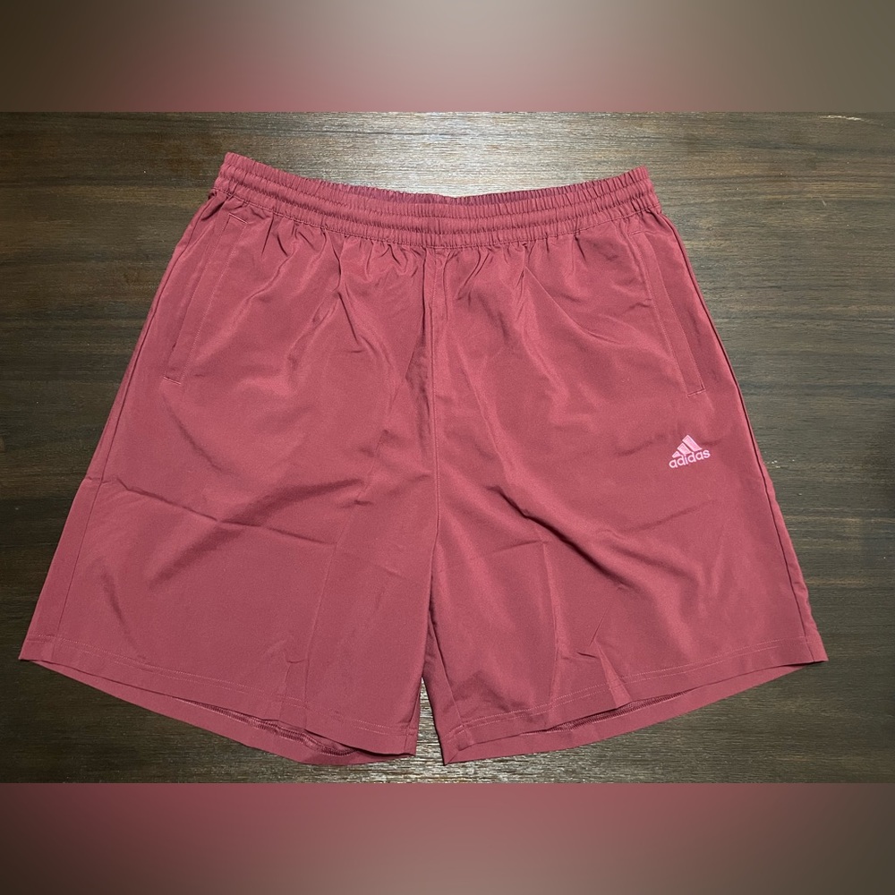 Adidas Men's Burgundy Athletic Shorts